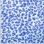 Viskose-Satin-Webware - Sarah Leopard - royalblau/hellblau