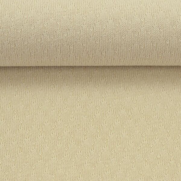 Baumwoll-Strickstoff - Leese - beige