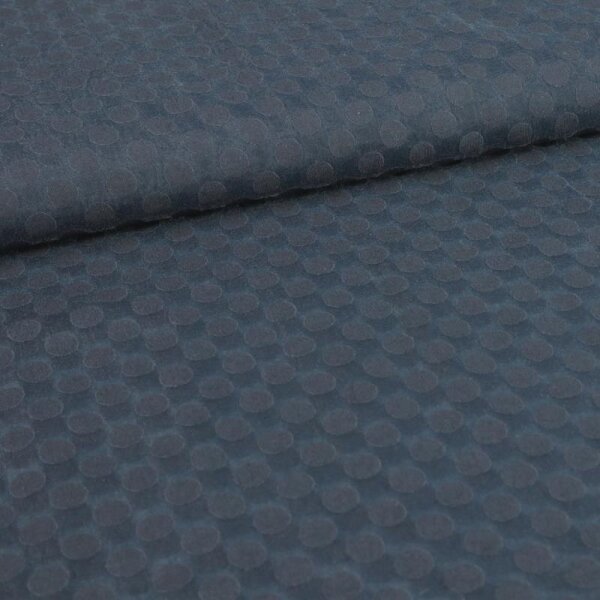 Rest = 0,50 m* Viskose Chiffon - kleine Dots - marine -  *Made in Italy*