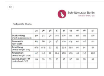 Papierschnittmuster Schnittmuster Berlin - Shirt Chania