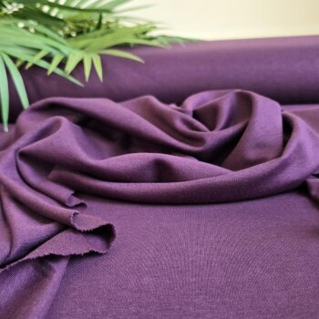 Rest = 2,50 m*  Toptex  Bambus Interlock Jersey - Aubergine