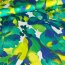 Viskose-Satin-Webware - Flowers - Royal/Smaragd/Lime