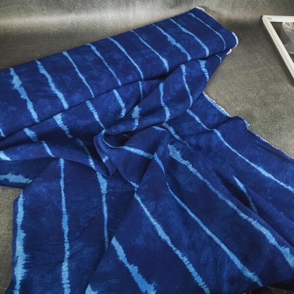 Viskose-Webware - Brushed Stripes - BatikBlue