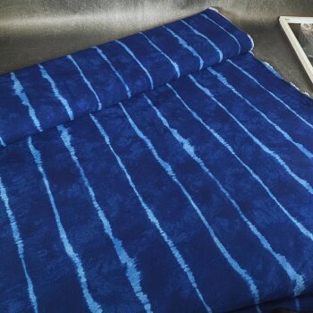 Viskose-Webware - Brushed Stripes - BatikBlue