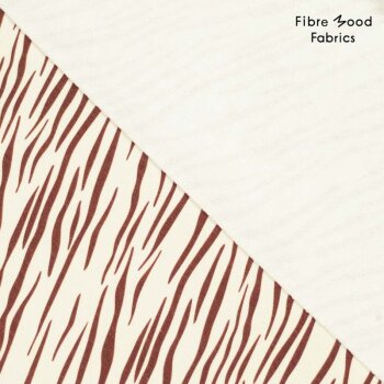 Fibre Mood - Gewebte Baumwolle - Animal Stripes weinrot/moonstruck