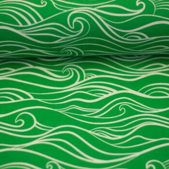 Baumwolljersey "New Waves" by Käselotti -...