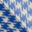 Mantel- Wollstoff im Pied-de-Poule-Muster - Royalblau/Sand