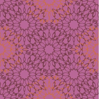 Viskose-Webware - Mandala - bordeaux/orange/fuchsia