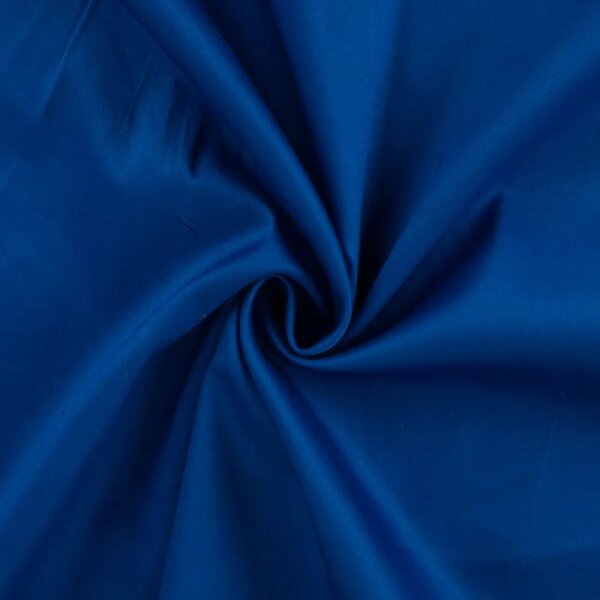 Rest = 1,10 m* Baumwoll-Satin-Stretch - uni - royalblau